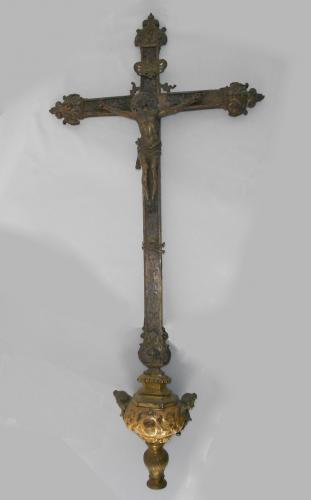 croce processionale, opera isolata - bottega Italia meridionale (sec. XVIII)