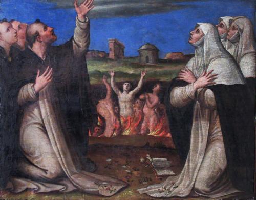 Santi domenicani (dipinto, frammento) - ambito Italia meridionale (sec. XVI)