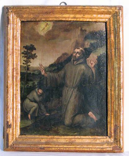 San Francesco d'Assisi riceve le stimmate (dipinto, opera isolata) - ambito umbro (sec. XVI)