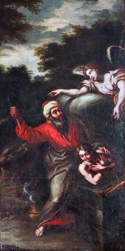 sacrificio di Isacco (dipinto, opera isolata) - ambito napoletano (sec. XVII)