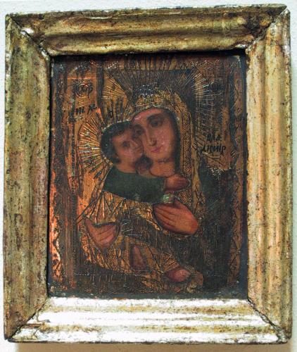 Madonna Heleousa (o della tenerezza), Madonna con Bambino (icona, opera isolata) - ambito polacco (sec. XVII)