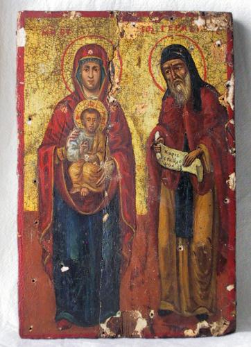Madonna con Bambino e San Paolo (icona, opera isolata) - ambito Italia meridionale (sec. XVI)