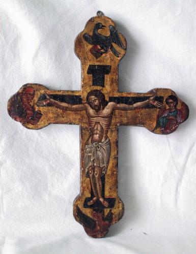 Cristo crocifisso (icona, opera isolata) - ambito greco (sec. XV)