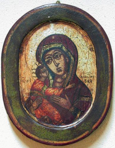 Madonna della tenerezza, Madonna con Bambino (dipinto, opera isolata) - ambito slavo (sec. XIX)