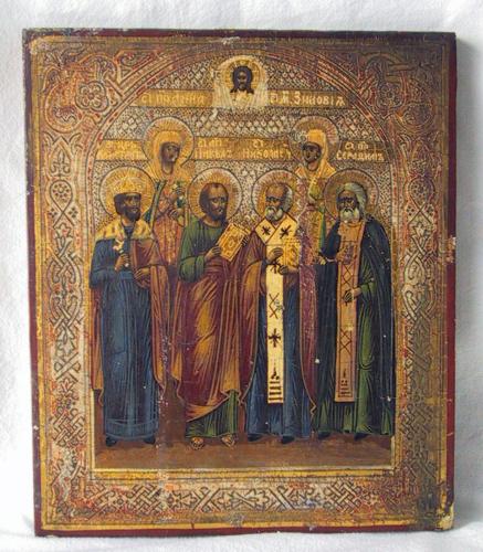 Santi (dipinto, opera isolata) - ambito slavo (sec. XIX)