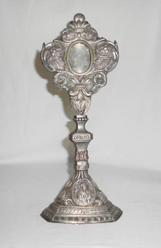 reliquiario - a ostensorio, opera isolata - bottega napoletana, bottega messinese (prima metà sec. XIX)