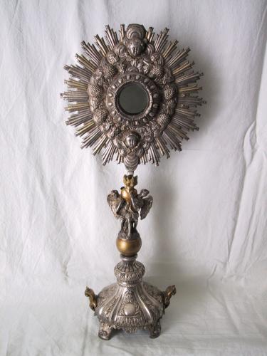 ostensorio - a raggiera, opera isolata - bottega napoletana (ultimo quarto sec. XIX)