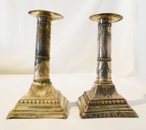 candeliere d'altare, serie - bottega siciliana (sec. XIX)