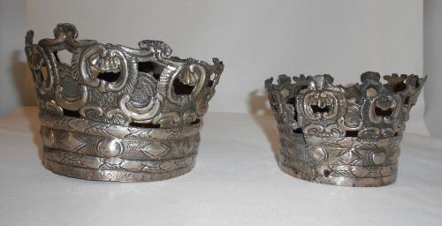 corona da statua, coppia - bottega messinese (sec. XVIII)