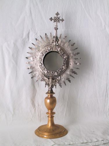 ostensorio - a raggiera, opera isolata - bottega messinese (sec. XVII)