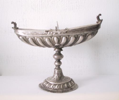 navicella portaincenso, opera isolata - bottega palermitana (sec. XVIII)