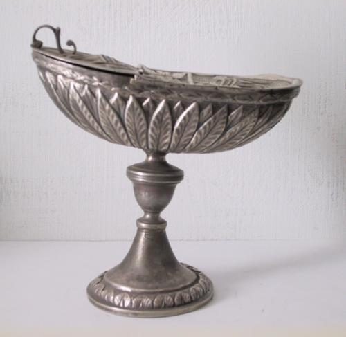 navicella portaincenso, opera isolata - bottega napoletana (sec. XIX)