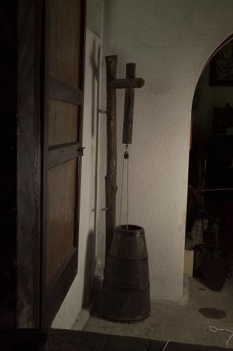 Torchio rudimentale feccia uva, mestieri - bottega del bottaio (sec. XIX fine)