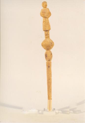 figura femminile (conocchia, conocchie, strumenti da lavoro) - artigianato pastorale (sec. XX, da 1900 a 1999)