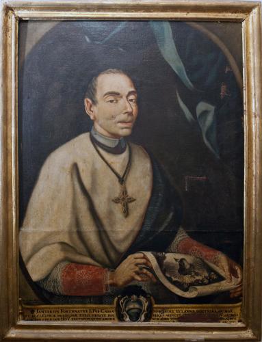 Vescovo Gennaro Fortunato, ritratto di ecclesiastico (dipinto, opera isolata) di Algaria Francesco Antonio (sec. XVIII)
