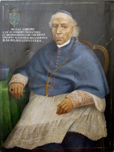 Vescovo Michele Bombini, ritratto di ecclesiastico (dipinto, opera isolata) - ambito cosentino (sec. XIX)