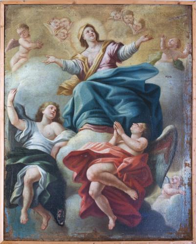 assunzione della Madonna (dipinto, opera isolata) - ambito napoletano (sec. XVIII)