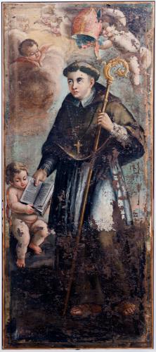 San Ludovico da Tolosa (dipinto, elemento d'insieme) - ambito Italia meridionale (fine sec. XVII)