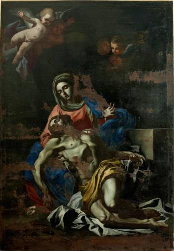 pietà (dipinto, opera isolata) - ambito Italia meridionale (sec. XVIII)