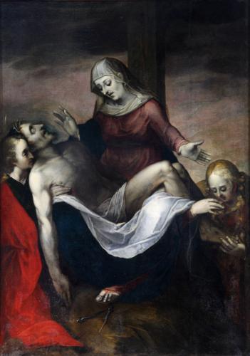 deposizione (dipinto, opera isolata) di Colelli Francesco (sec. XVIII)