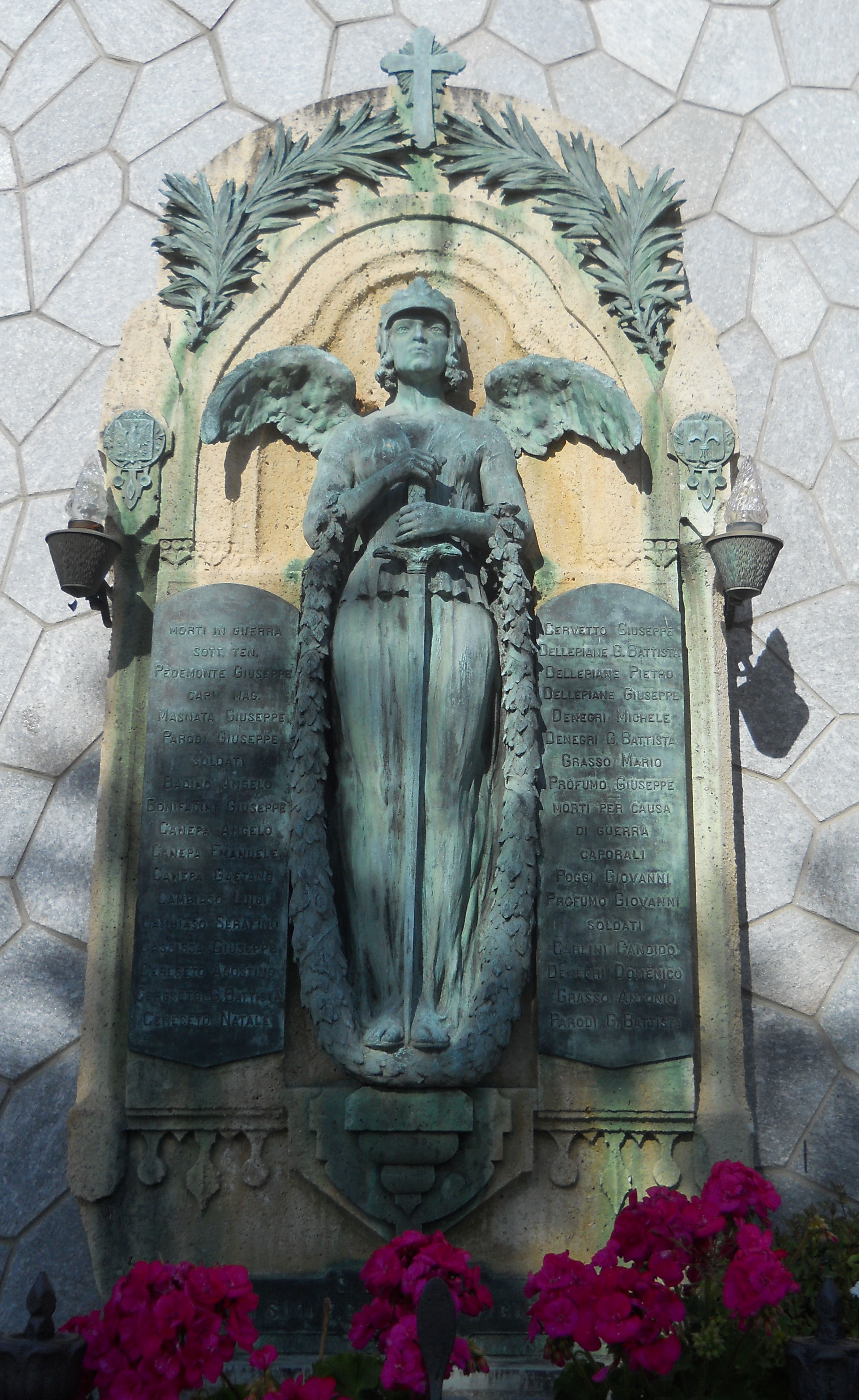 allegoria della Vittoria (monumento ai caduti - a lapide) - ambito ligure (prima metà XX)