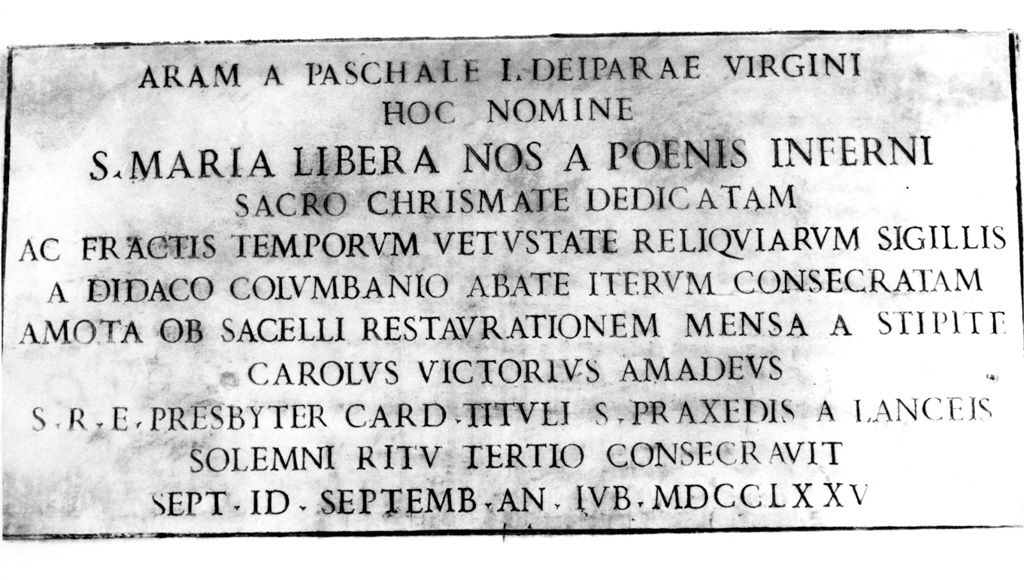 lapide commemorativa - bottega romana (sec. XVIII)