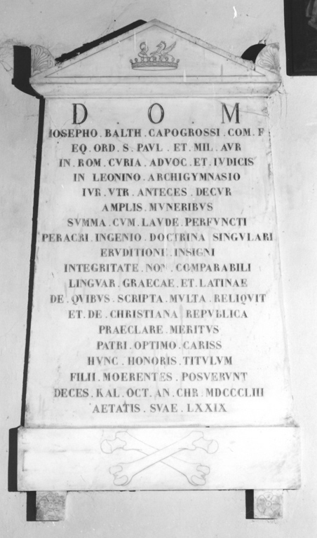 monumento funebre - bottega romana (sec. XIX)