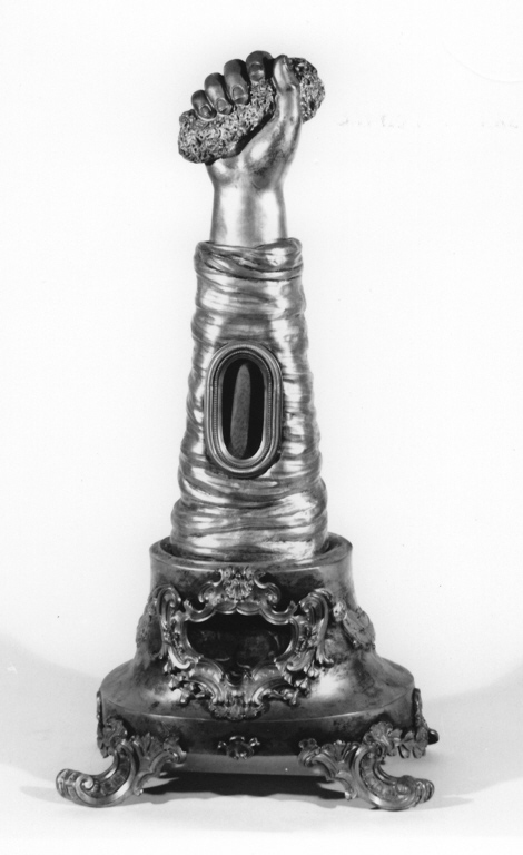 reliquiario antropomorfo - a braccio - bottega romana (sec. XVII)