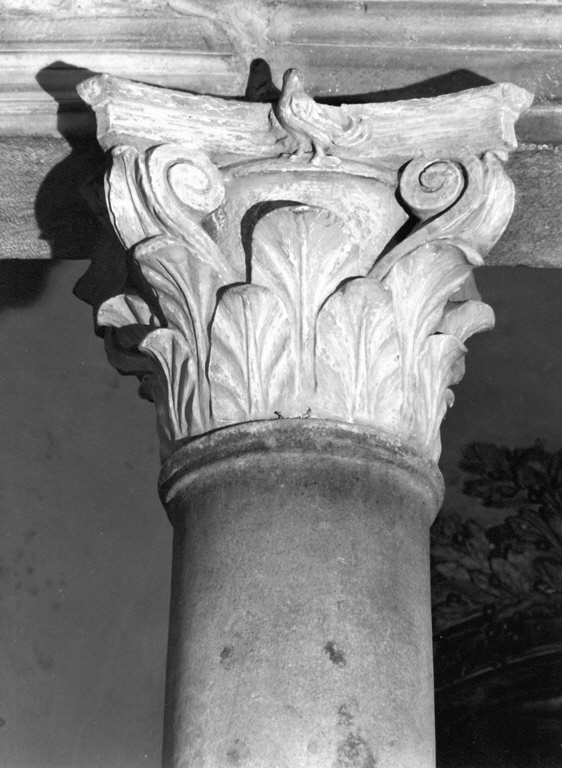 capitello figurato, serie - bottega romana (secc. XVI/ XVII)