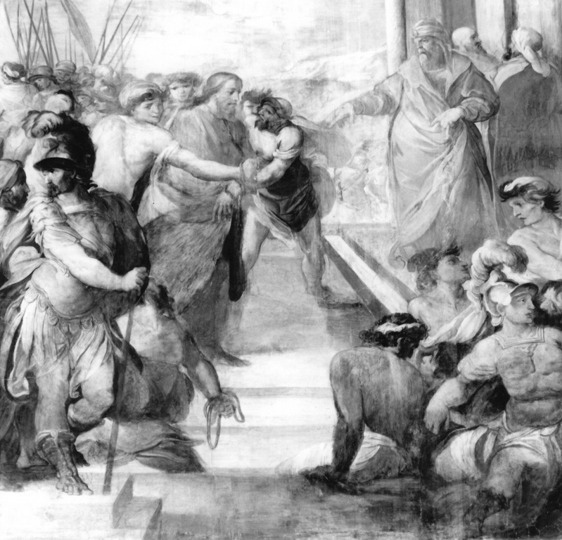 Cristo condotto davanti a Pilato (dipinto, ciclo) di Ciampelli Agostino (secc. XVI/ XVII)