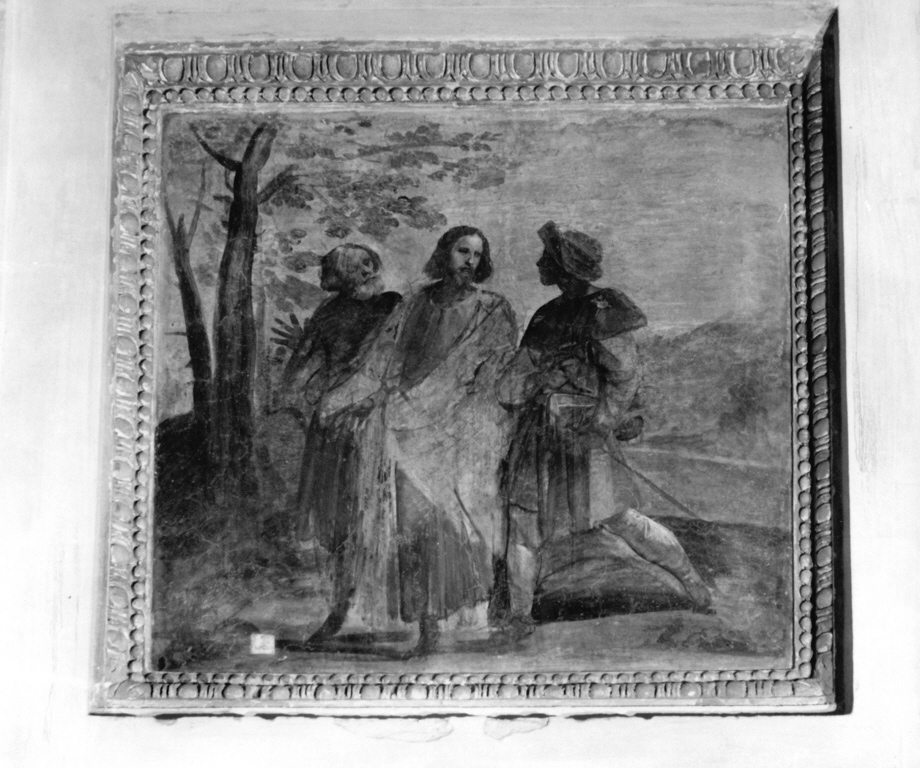 Cleofa e Pietro incontrano Cristo sulla via per Emmaus (dipinto, ciclo) di Cesari Giuseppe detto Cavalier d'Arpino (scuola) (sec. XVI)