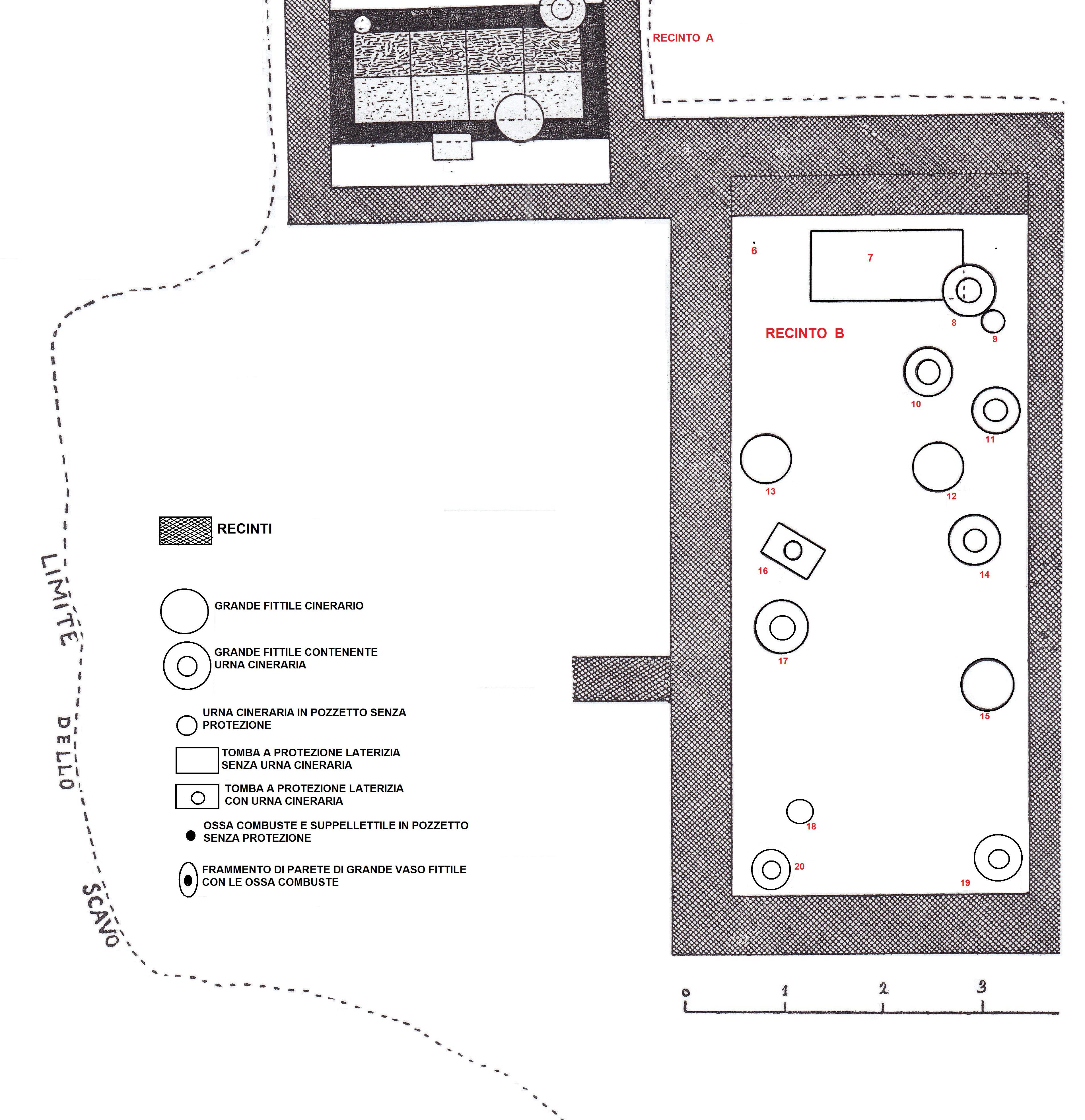 Necropoli di Albintimilium, Recinto B (recinto, area ad uso funerario) - Ventimiglia (IM)  (metà/ inizio Età romana imperiale)