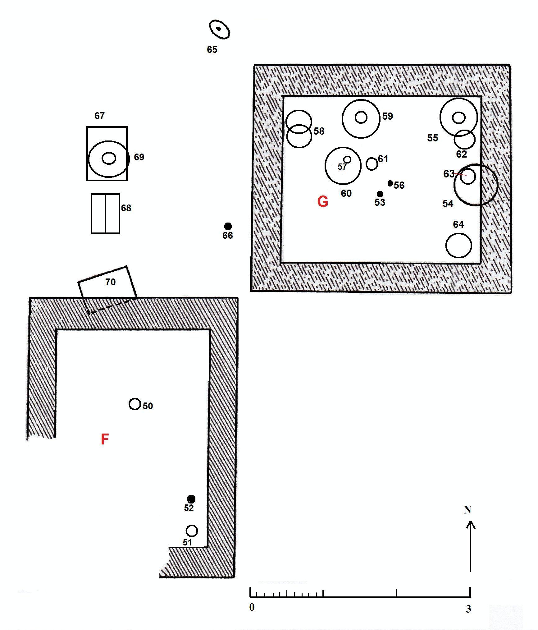 Necropoli di Albintimilium, area ad ovest recinto G, tomba 65 (tomba a incinerazione, area ad uso funerario) - Ventimiglia (IM)  (metà/ metà Età romana imperiale)