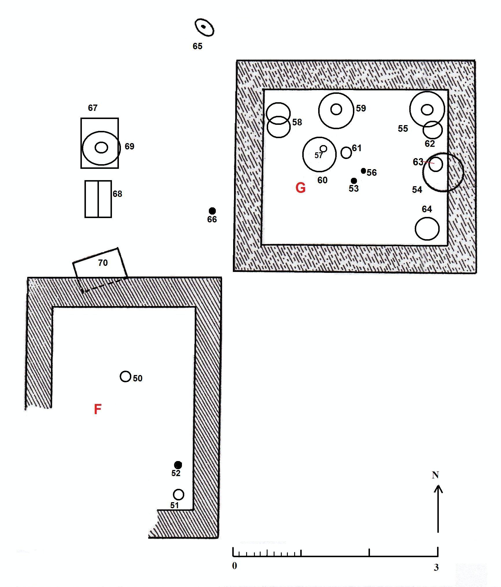 Necropoli di Albintimilium, area ad ovest recinto G, tomba 68 (tomba a incinerazione, area ad uso funerario) - Ventimiglia (IM)  (metà/ metà Età romana imperiale)