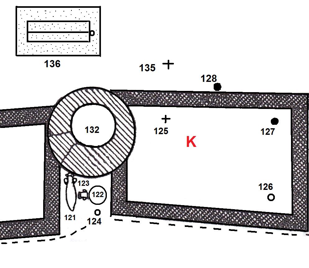 Necropoli di Albintimilium, recinto K, tomba 125 (tomba a incinerazione, area ad uso funerario) - Ventimiglia (IM)  (fine/ inizio Età romana imperiale)