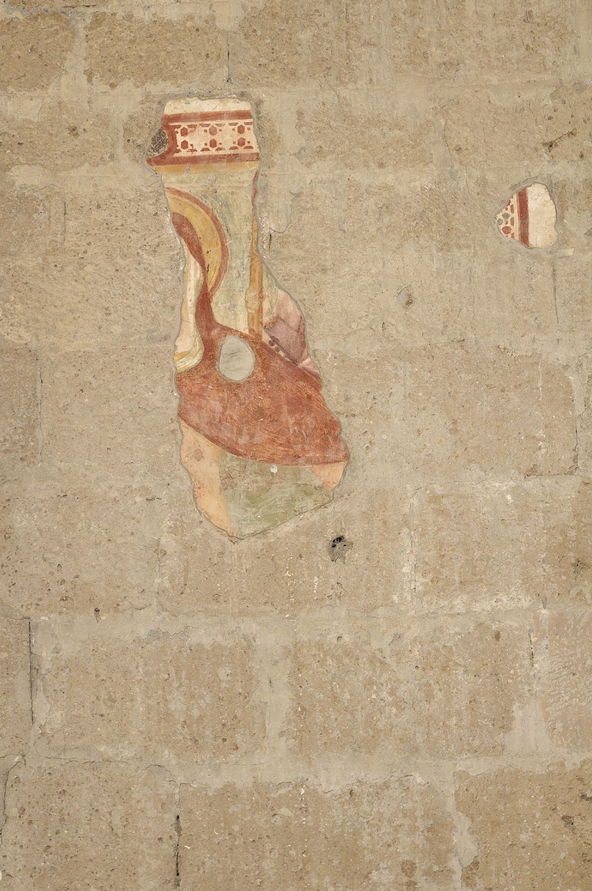 Madonna della Misericordia (dipinto murale, frammento) - ambito laziale (sec. XIV)