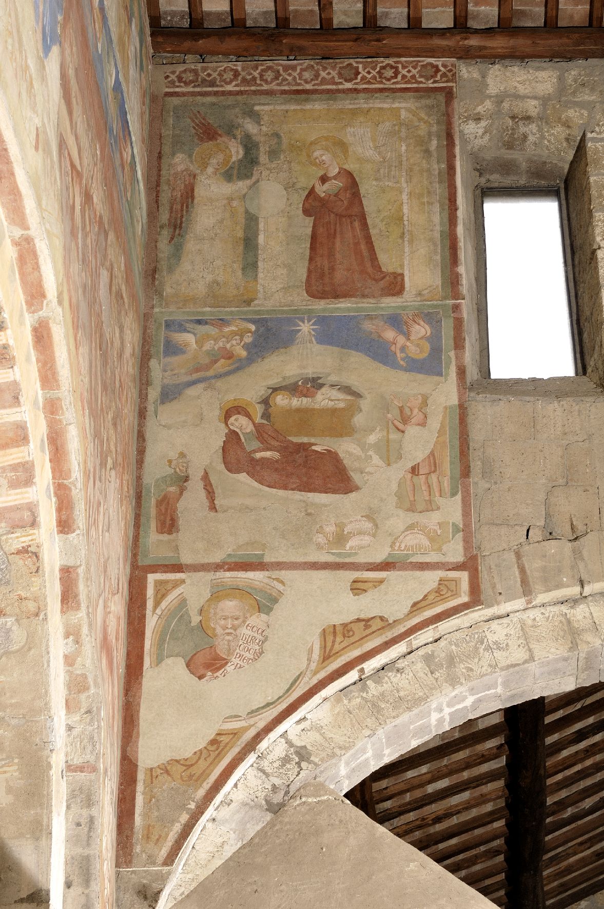 storie della vita di Maria Vergine (dipinto murale staccato, ciclo) di Gregorio d'Arezzo (bottega), Donato d'Arezzo (bottega) (sec. XIV)