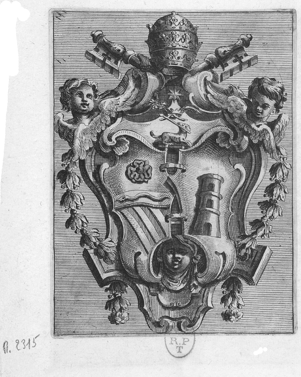 stemma papale di Benedetto XIII (stampa, serie) di Juvarra Filippo (sec. XVIII)