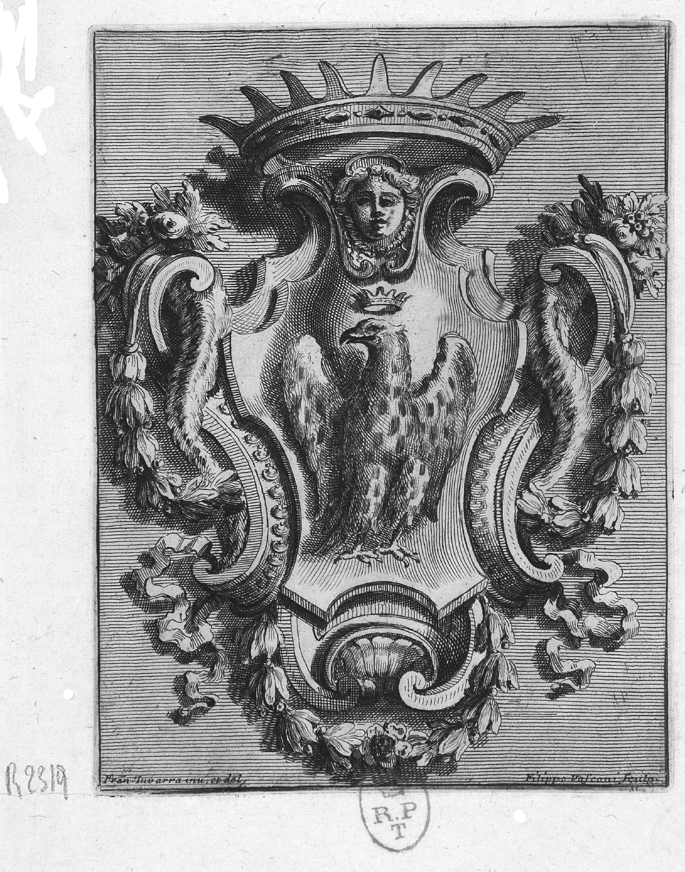 stemma gentilizio dei Conti di Poli (stampa, serie) di Vasconio Filippo, Juvarra Francesco Natale (sec. XVIII)