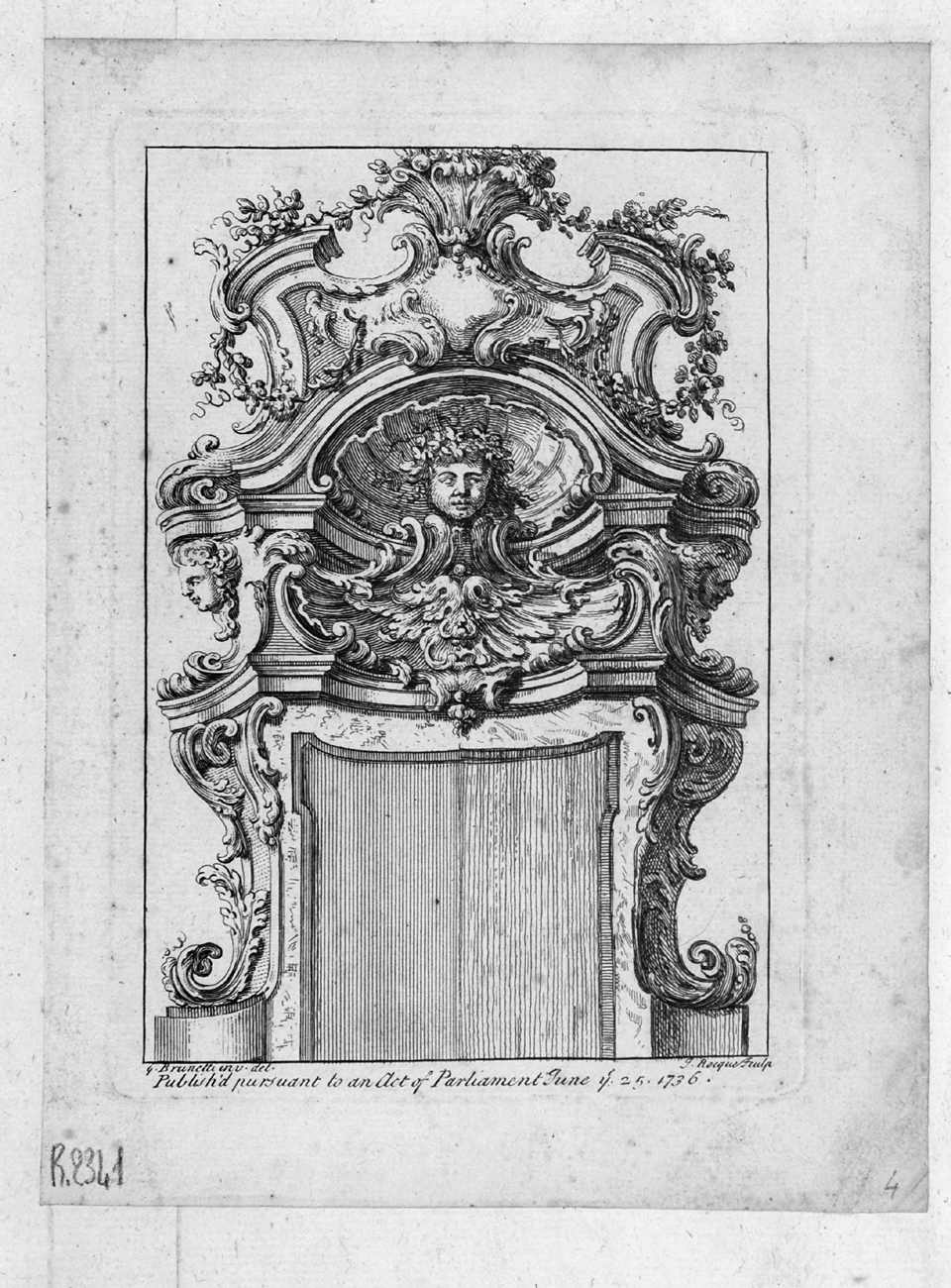 ornamento rocaille (stampa, serie) di Brunetti Gaetano, La Rocque Jean (sec. XVIII)