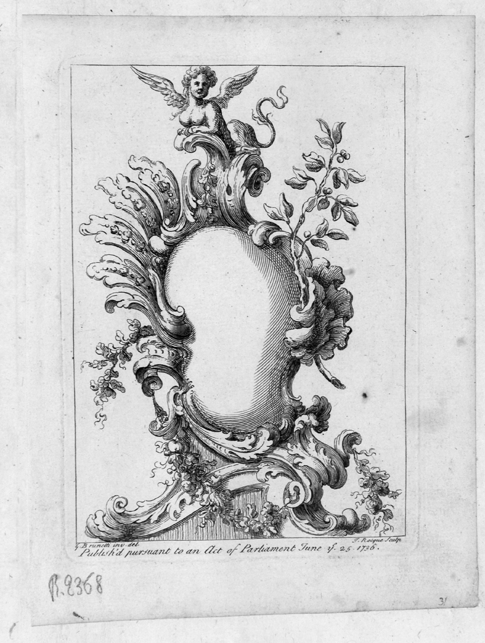 ornamenti rocaille (stampa, serie) di Brunetti Gaetano, La Rocque Jean (sec. XVIII)