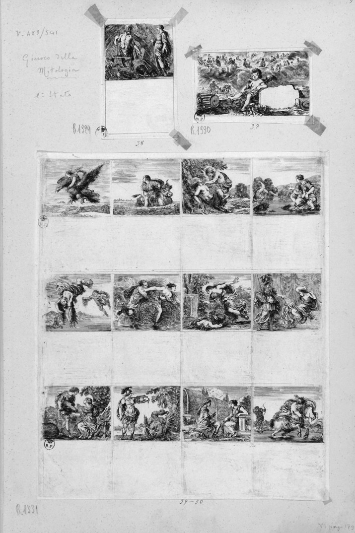 Teti nella fucina di Vulcano (stampa, serie) di Della Bella Stefano (sec. XVII)
