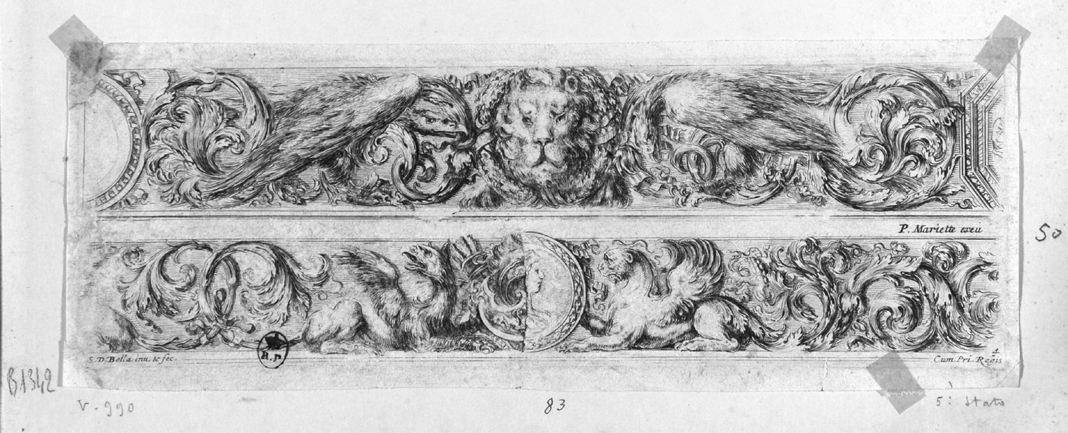 due fregi (stampa, serie) di Della Bella Stefano (sec. XVII)