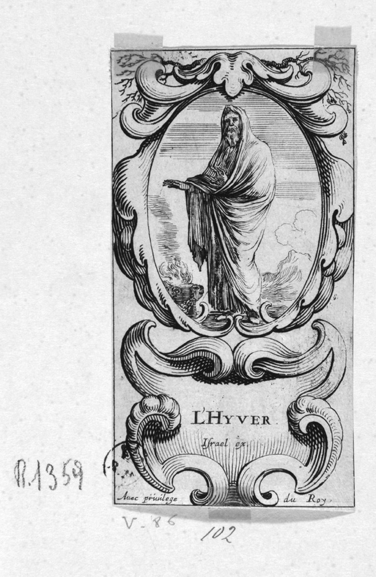 L'hyver, allegoria dell'inverno (stampa, serie) di Della Bella Stefano (sec. XVII)