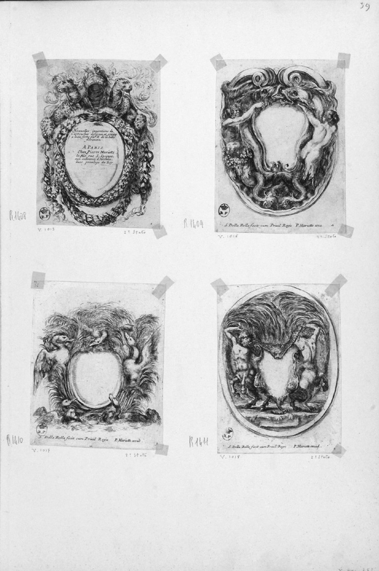 cartigli (stampa, serie) di Della Bella Stefano (sec. XVII)