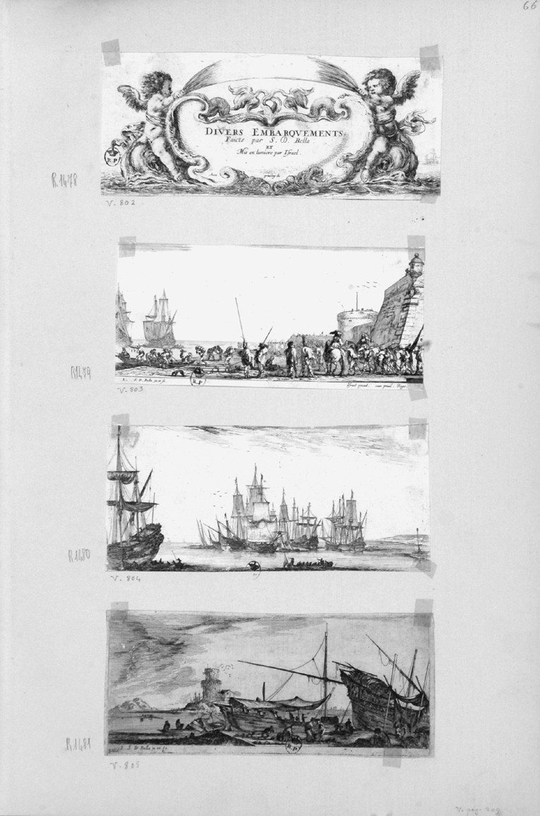 imbarcazioni (stampa, serie) di Della Bella Stefano (sec. XVII)