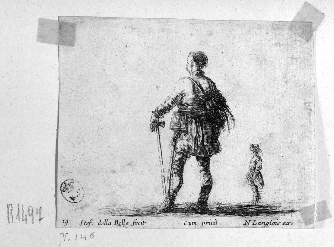 uomini, donne, animali (stampa, serie) di Della Bella Stefano (sec. XVII)