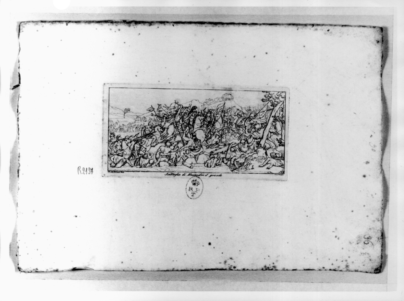 Battaglia di Alessandro il grande, battaglia di Alessandro Magno (stampa, serie) di Ferrero Giovanni Francesco, Le Brun Charles (sec. XIX)