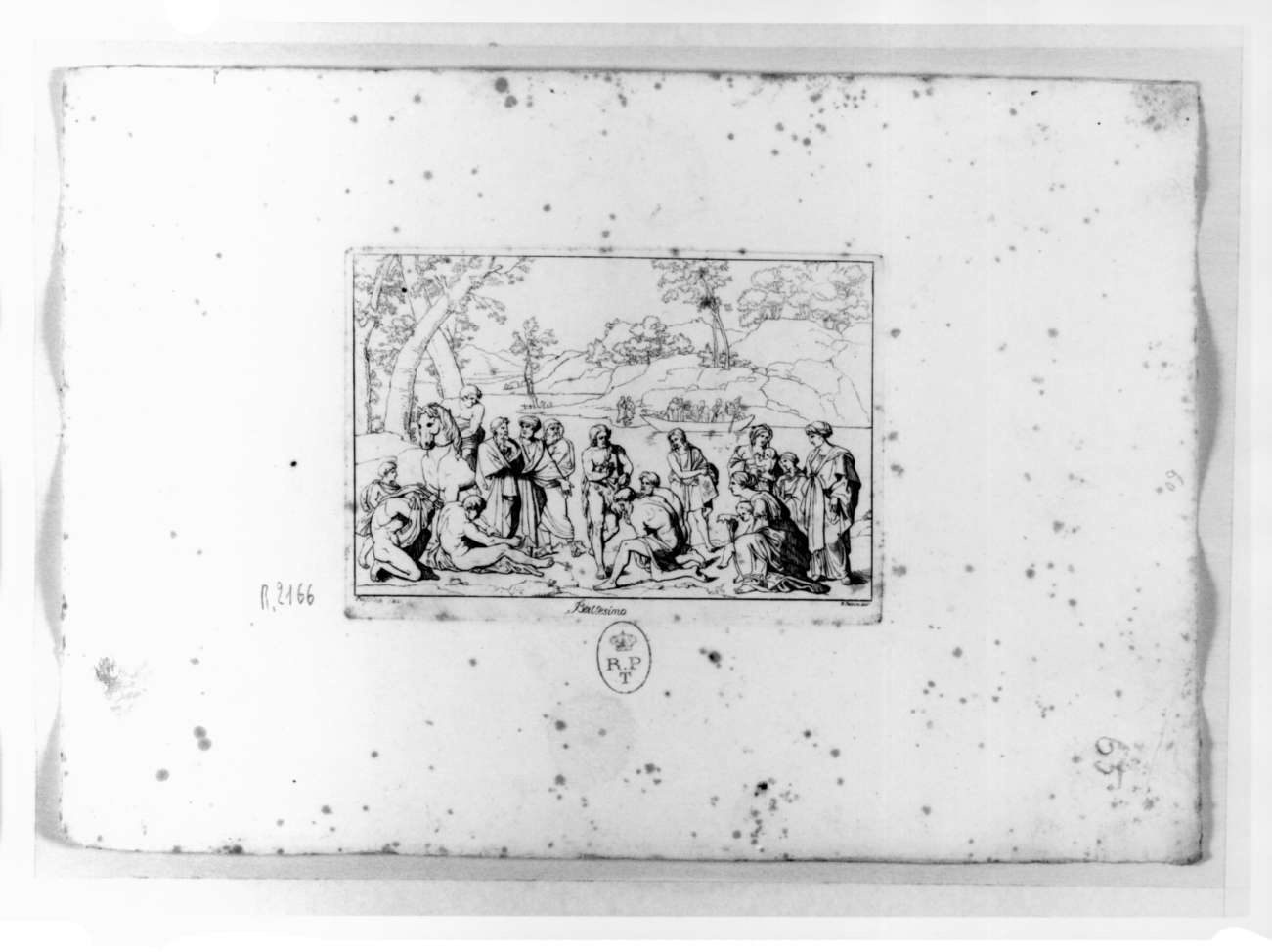Battesimo (stampa, serie) di Ferrero Giovanni Francesco, Poussin Nicolas (sec. XIX)