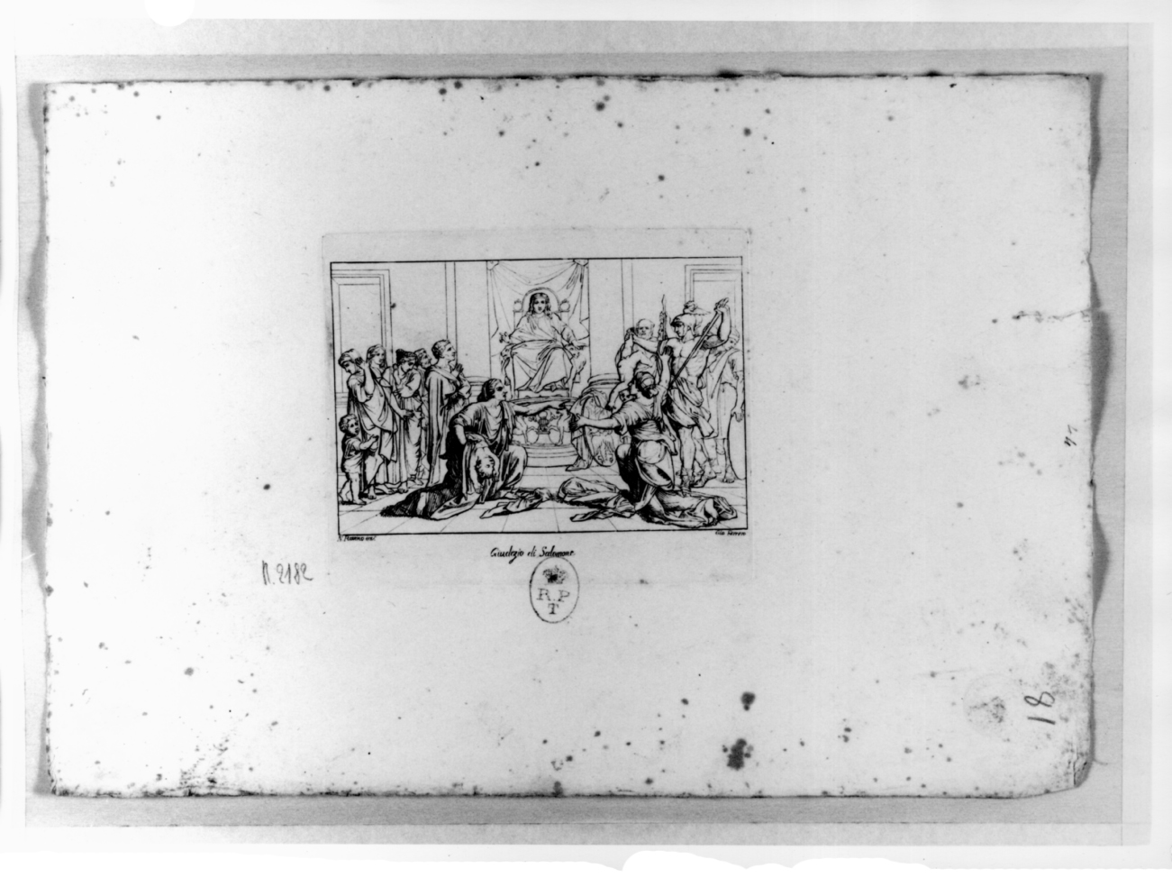 Salomone come giudice (stampa, serie) di Ferrero Giovanni Francesco, Poussin Nicolas (sec. XIX)